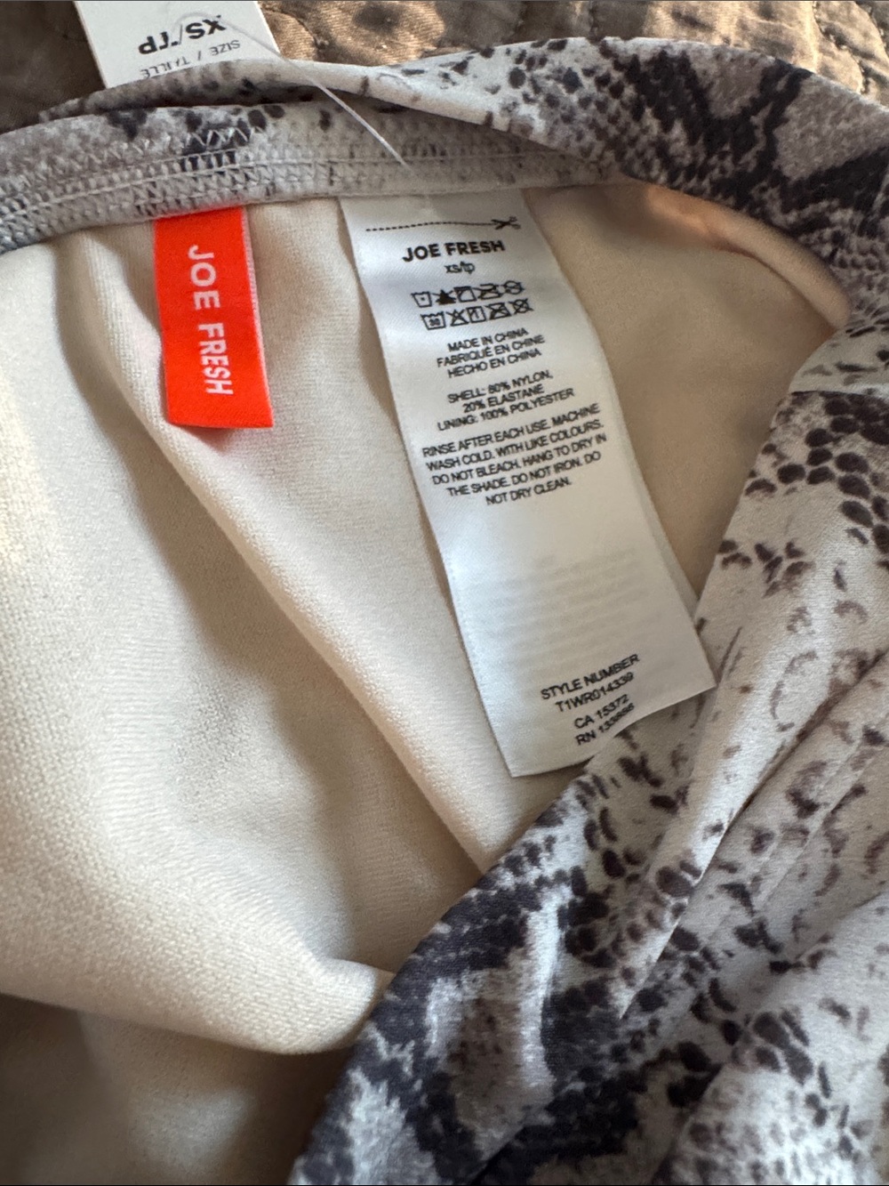 Joe Fresh White and Gray Snakeskin-Print Bikini Bottoms - Picture 2 of 3